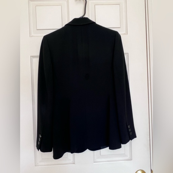 Ann Taylor Petites Womens Size 0P Black Three-Button Blazer Jacket Fully Lined - Picture 3 of 6